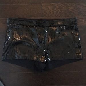 Express Black sequin mini shorts - WORN TWICE